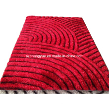 Polyester Modern Shaggy Rugs avec effets 3D